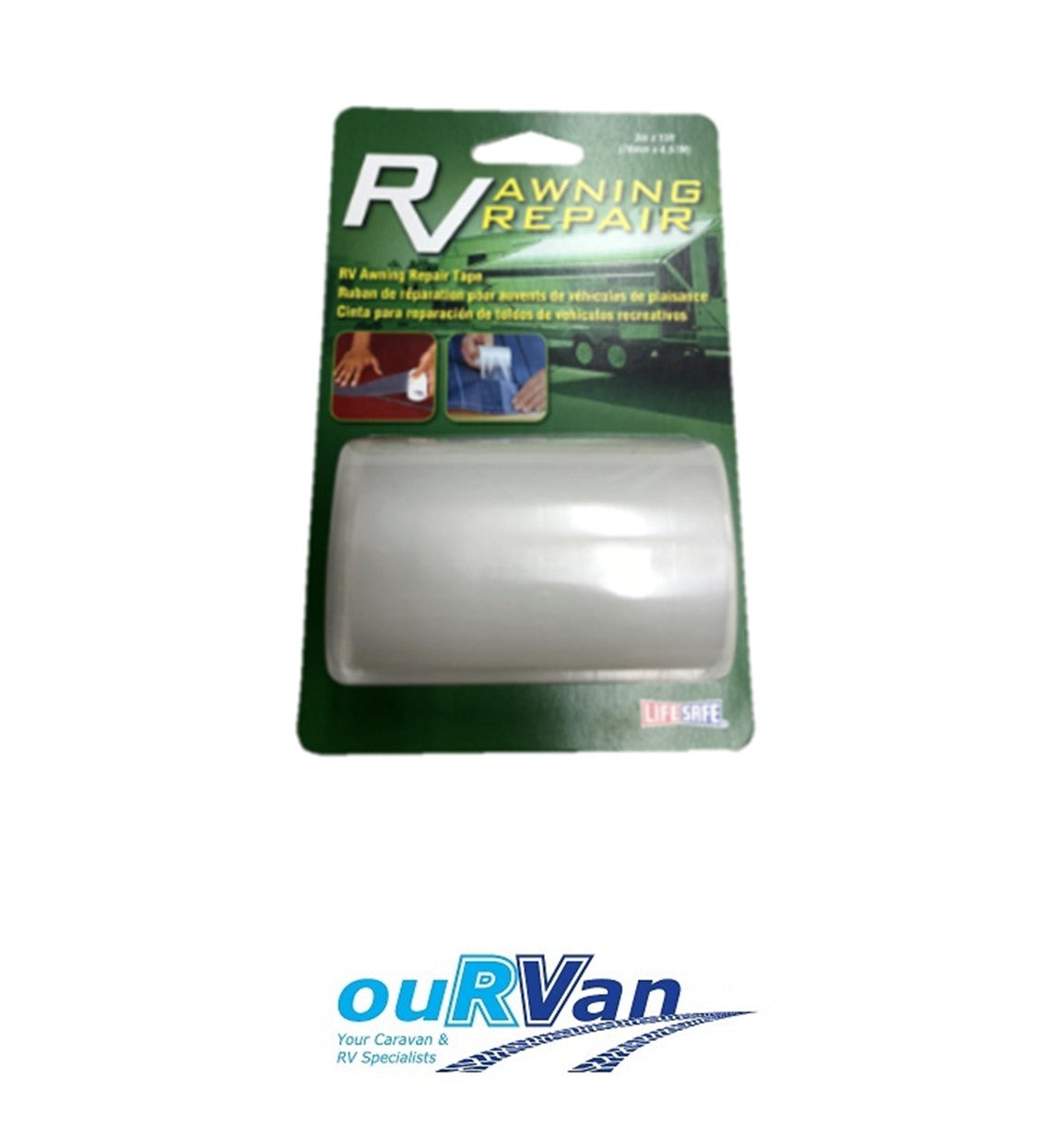 Lifesafe RV Awning Repair Tape 3 Inch (76mm) X 15 Foot (4.57m) RE3848 AU0028Lifesafe RV Awning Repair Tape 3 Inch (76mm) X 15 Foot (4.57m) RE3848 AU0028