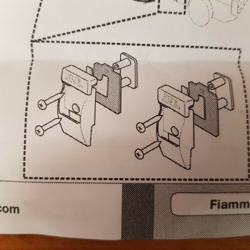Fiamma Aluminium Leg Wall Bracket Kit - Genuine Part 98655-728
