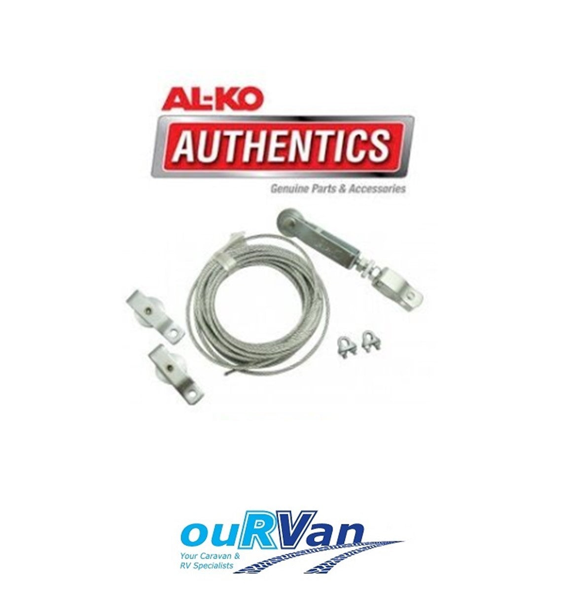 1 X Alko Handbrake 10m Cable Kit Genuine Part 323030 Caravan Trailer Galvanized