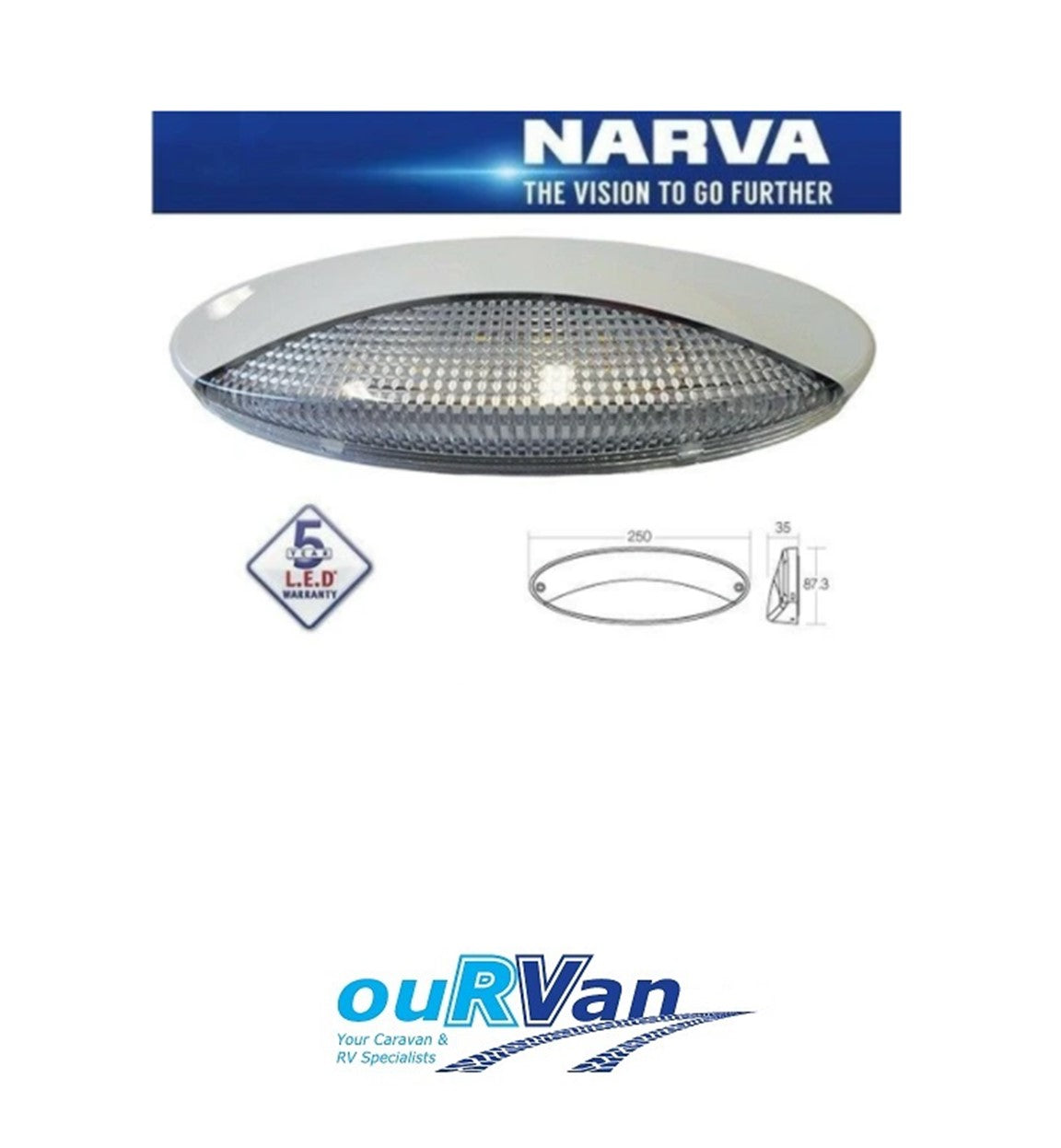 Narva Caravan Led Awning Light Lamp 87780 Jayco, Avan, Motorhome Rv 9-33v