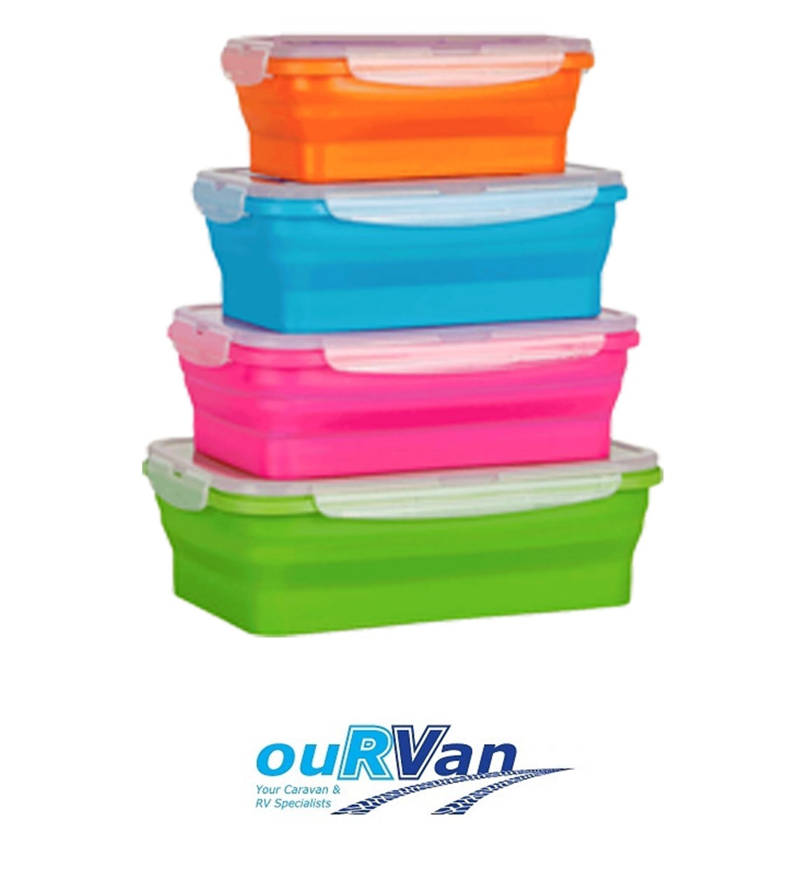 Set Of 4 Collapsible Rectangular Containers