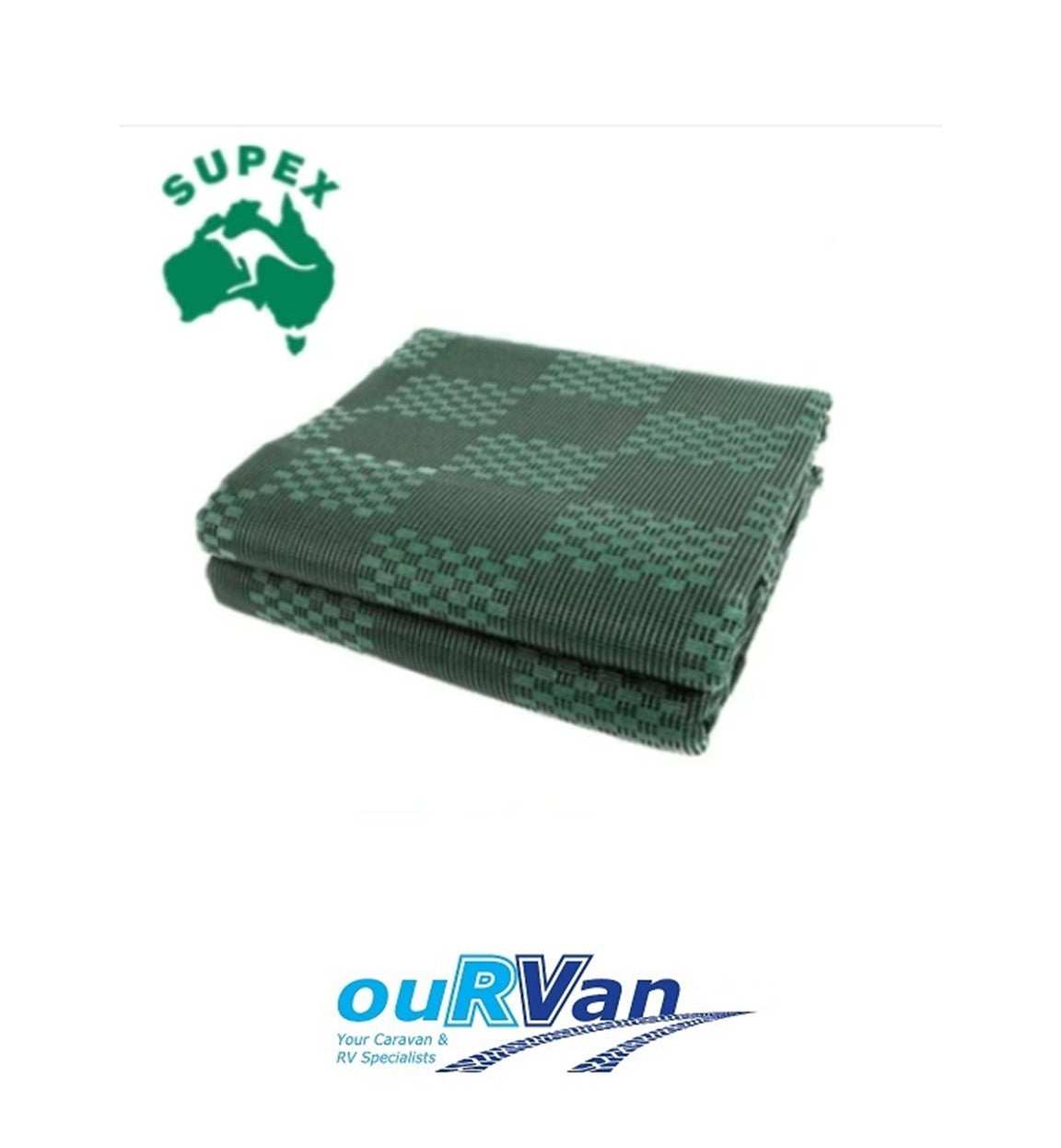 Supex Fc4gn Annex Floor Matting 4.0m X 2.5m Mat Green Caravan