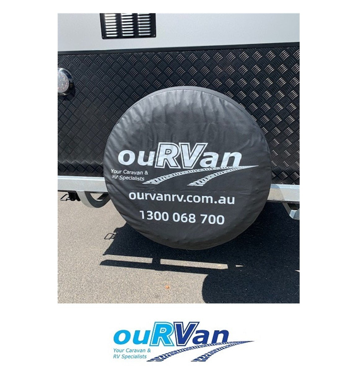 CARAVAN SPARE TYRE WHEEL COVER WITH LOGO SUIT TYRE